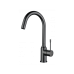 RIVELATO 1923502 PVD black однорычажный смеситель для кухни Garda С-обр. D-35мм, поворотный излив, материал: латунь, цвет: черный