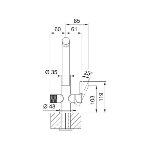 Смеситель Franke 120.0730.802/ Best, Смеситель Lina Clear Water 2.0 L Swivel MB, черный матовый