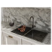 RIVELATO 1923502 PVD black однорычажный смеситель для кухни Garda С-обр. D-35мм, поворотный излив, материал: латунь, цвет: черный