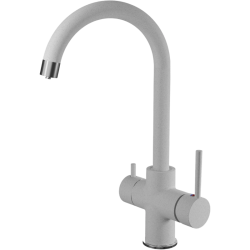 Z-5422 gray, смеситель для кухни, U-образный, материал: латунь, поворотный излив, цвет серый