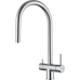 RIVELATO 2433505 cromo однорычажный смеситель для кухни TREVI U-обр. с краном питьевой воды D-35мм, выдвижной излив, материал: латунь, цвет: хром