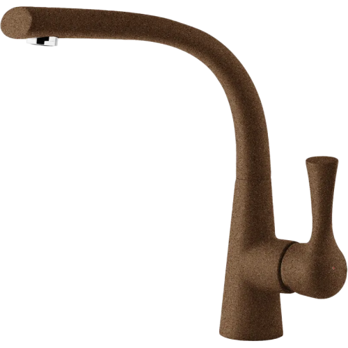 3723 terracotta смеситель для кухни, С-образный, материал: латунь, поворотный излив, цвет терракот