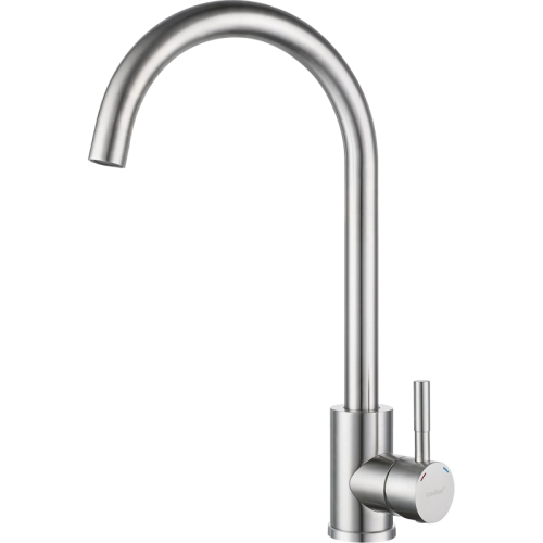 Z-5410 inox смеситель для кухни, U-образный, материал: нержавеющая сталь, поворотный излив, цвет нержавеющая сталь
