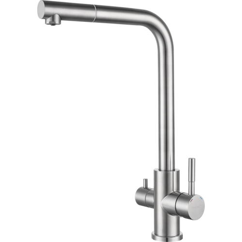 Z-5421 inox смеситель для кухни, Г-образный, материал: нержавеющая сталь, поворотный излив, цвет нержавеющая сталь