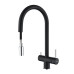 RIVELATO 2433505 antracite cromo однорычажный смеситель для кухни TREVI U-обр. с краном питьевой воды D-35мм, выдвижной излив, материал: латунь, цвет: антрацит/хром