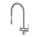 RIVELATO 2433505 BS однорычажный смеситель для кухни TREVI U-обр. с краном питьевой воды D-35мм, выдвижной излив, материал: латунь, цвет: нержавеющая сталь