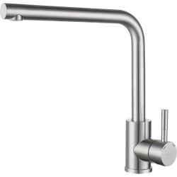 Z-5411 inox смеситель для кухни, Г-образный, материал: нержавеющая сталь, поворотный излив, цвет нержавеющая сталь