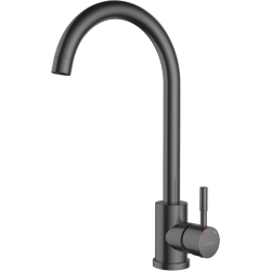 Z-5410 PVD graphite смеситель для кухни, U-образный, материал: нержавеющая сталь, поворотный излив, цвет графит