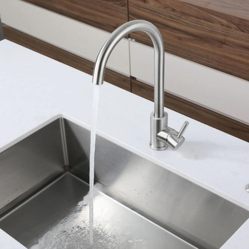 Z-5410 inox смеситель для кухни, U-образный, материал: нержавеющая сталь, поворотный излив, цвет нержавеющая сталь