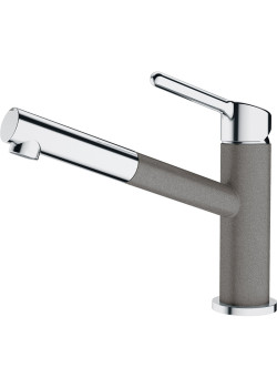 Смеситель Franke 115.0623.141/ Best, Смеситель ORBIT PULL-OUT, с выдвижным шлангом, хром/серый камень