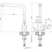 Z-5411 inox смеситель для кухни, Г-образный, материал: нержавеющая сталь, поворотный излив, цвет нержавеющая сталь