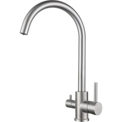 Z-5420 inox смеситель для кухни, U-образный, материал: нержавеющая сталь, поворотный излив, вентиль для фильтра питьевой воды, цвет нержавеющая сталь