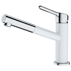 Смеситель Franke 115.0623.139/ Best, Смеситель ORBIT PULL-OUT, с выдвижным шлангом, хром/белый