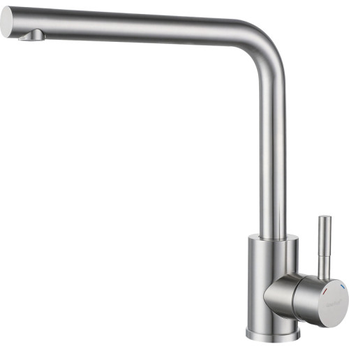GRANFEST QUARZ Смеситель для кухни, Г-образный, нержавеющая сталь
