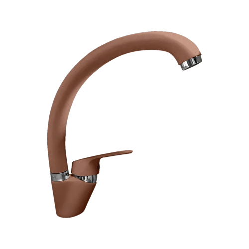 3323 terracotta смеситель для кухни, C-образный, материал: латунь, поворотный излив, цвет терракот