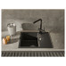 RIVELATO 1523513 PVD black однорычажный cмеситель для кухни Lugano L-обр. с краном питьевой воды D-35мм, поворотный излив, материал: латунь, цвет: черный