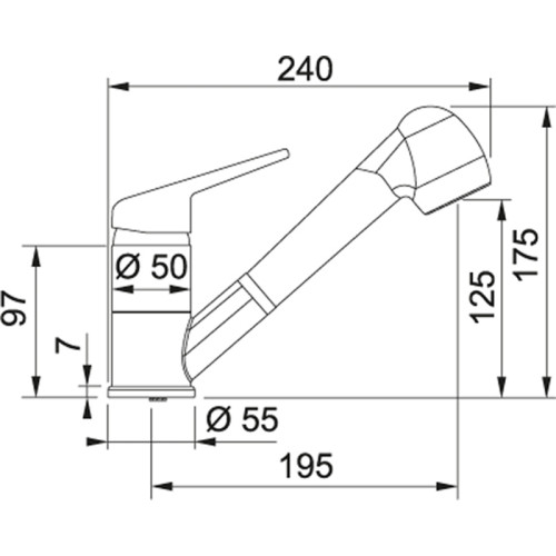 Смеситель Franke 115.0470.663/ Better, Смеситель NOVARA PLUS ВШ сах.