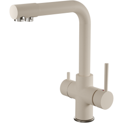 Z-5423 white, смеситель для кухни, Г-образный, материал: латунь, поворотный излив, цвет белый