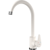 Z-5412 white, смеситель для кухни, U-образный, материал: нержавеющая сталь, поворотный излив, цвет белый