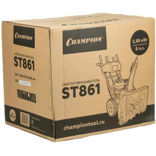 Снегоуборщик бензин. Champion ST861 8л.с.
