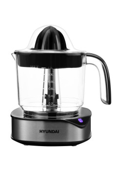 Соковыжималка цитрусовая Hyundai HY-JC4123 30Вт рез.сок.:1200мл. черный/нержавеющая сталь