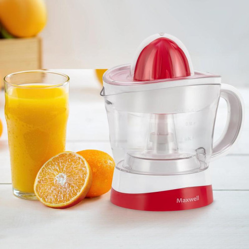 Соковыжималка цитрусовая Maxwell MW-1109 25Вт рез.сок.:700мл. белый/красный