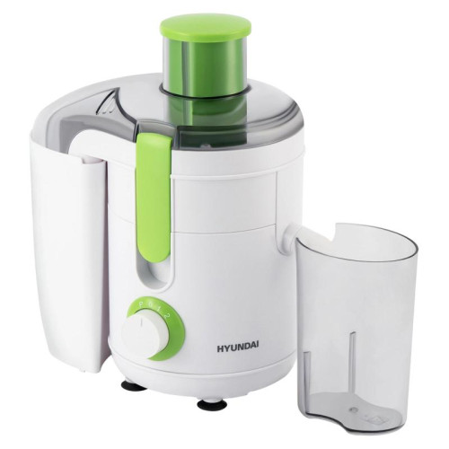 Соковыжималка центробежная Hyundai HY-JE1615 500Вт рез.сок.:450мл. белый/зеленый