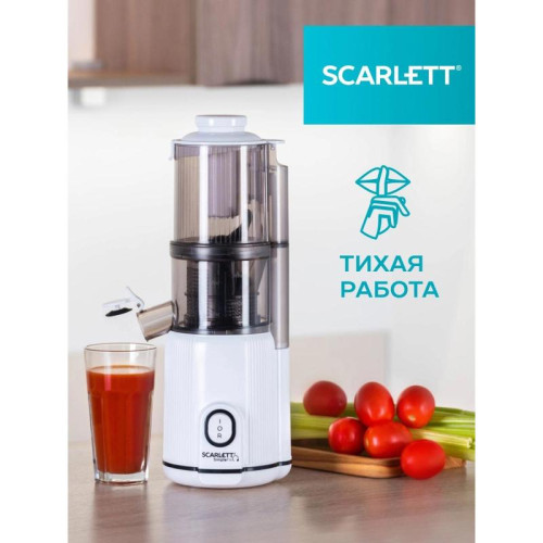 Соковыжималка шнековая Scarlett SC-JE50S63 400Вт рез.сок.:600мл. белый