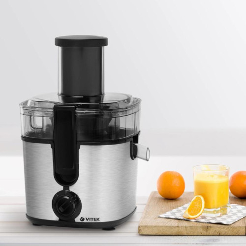 Соковыжималка центробежная Vitek VT-1600 1000Вт рез.сок.:600мл. стальной