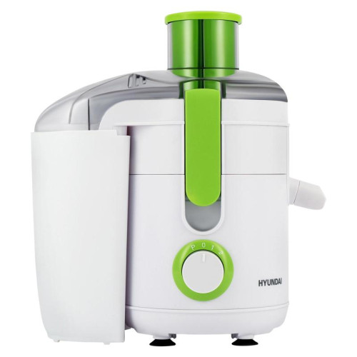 Соковыжималка центробежная Hyundai HY-JE1615 500Вт рез.сок.:450мл. белый/зеленый