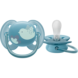 Пустышка ultra soft, птичка, 6-18 мес., 1 шт.
