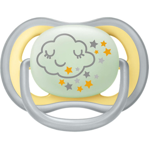Пустышка Philips/ Пустышка для мальчиков Philips Avent ultra air night SCF376/01, с футляром для хранения и стерилизации, 2 шт, 18+ мес