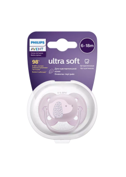 Пустышка ultra soft, собачка, 6-18 мес., 1 шт.