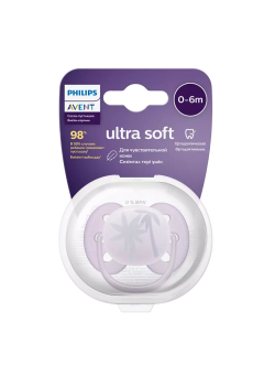 Пустышка ultra soft, пальмы, 0-6 мес., 1 шт.