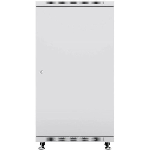 Шкаф коммутационный Cabeus (SH-05C-12U60/60) напольный 12U 600x600мм пер.дв.стекл металл 800кг серый 500мм 730мм IP20 сталь