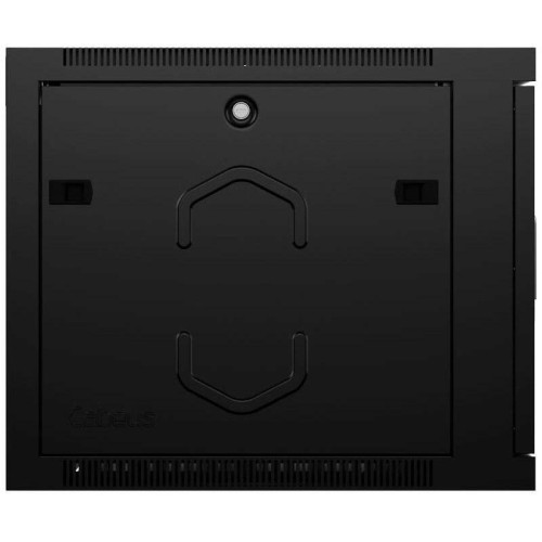 Шкаф коммутационный Cabeus (SH-05F-12U60/45-R-BK) настенный 12U 600x450мм пер.дв.стекл 50кг черный 390мм 25кг 220град. 635мм IP20 сталь