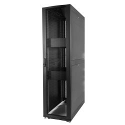 Шкаф серверный ЦМО ШТК-СП-48.6.12-48АА-9005 48U 600x1130мм пер.дв.перфор. 2 бок.пан. 1350кг черный