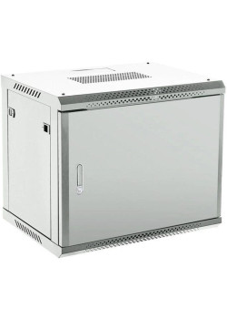 Шкаф коммутационный Rexant (04-0964-121) настенный 9U 450x600мм пер.дв.металл серый 230град. металл