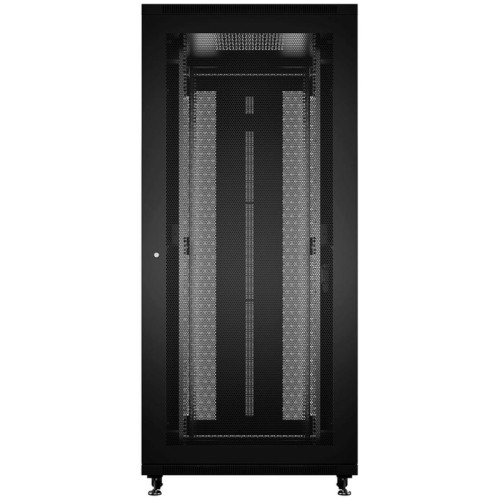 Шкаф серверный Cabeus (ND-05C-42U80/100-BK) напольный 42U 800x1000мм пер.дв.перфор. задн.дв.перфор. 800кг RAL 7035 900мм 132кг 220град. 2055мм IP20 сталь