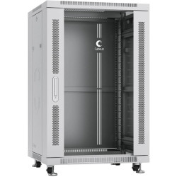 Шкаф коммутационный Cabeus (SH-05C-18U60/80) напольный 18U 600x800мм пер.дв.стекл металл 800кг серый 700мм 988мм IP20 сталь