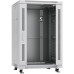 Шкаф коммутационный Cabeus (SH-05C-18U60/80) напольный 18U 600x800мм пер.дв.стекл металл 800кг серый 700мм 988мм IP20 сталь