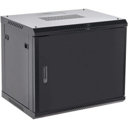 Шкаф коммутационный Rexant (04-0966-122) настенный 9U 600x600мм пер.дв.металл черный металл
