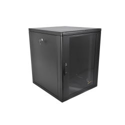 Шкаф коммутационный ЦМО (ШРН-М-12.500-9005) настенный 12U 600x520мм пер.дв.стекл 130кг черный 456мм 21.6кг 180град. 610мм