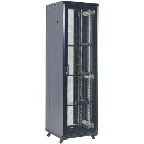 Шкаф коммутационный Rexant (04-1866-232) напольный 18U 600x600мм пер.дв.перфор. 800кг черный 230град. 988мм IP20 сталь