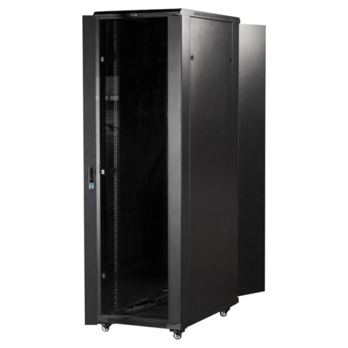 Шкаф коммутационный Lanmaster Business (TWT-CBB-22U-6X10-P1) напольный 22U 600x1000мм пер.дв.перфор. задн.дв.перфор.2-хст. 2 бок.пан. 800кг черный IP20