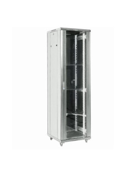 Шкаф коммутационный Rexant (04-3766-211) напольный 37U 600x600мм пер.дв.стекл металл 2 бок.пан. направл.под винты 800кг серый 75кг 230град. 1832мм IP20 сталь