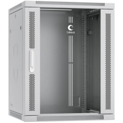 Шкаф коммутационный Cabeus (SH-05F-15U60/60-R) настенный 15U 600x600мм пер.дв.стекл 50кг серый 540мм 220град. 769мм IP20 сталь