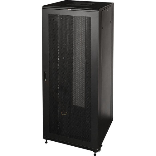 Шкаф серверный Lanmaster Business (TWT-CBB-42U-8X12-P1) напольный 42U 800x1200мм пер.дв.перфор. задн.дв.перфор. 2 бок.пан. 800кг черный IP20