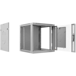 Шкаф коммутационный Cabeus (SH-05F-6U60/35) настенный 6U 600x350мм пер.дв.стекл 60кг серый 290мм 14кг 220град. 368мм IP20 сталь