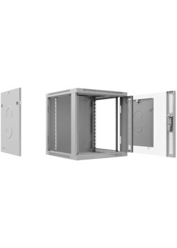 Шкаф коммутационный Cabeus (SH-05F-6U60/35) настенный 6U 600x350мм пер.дв.стекл 60кг серый 290мм 14кг 220град. 368мм IP20 сталь